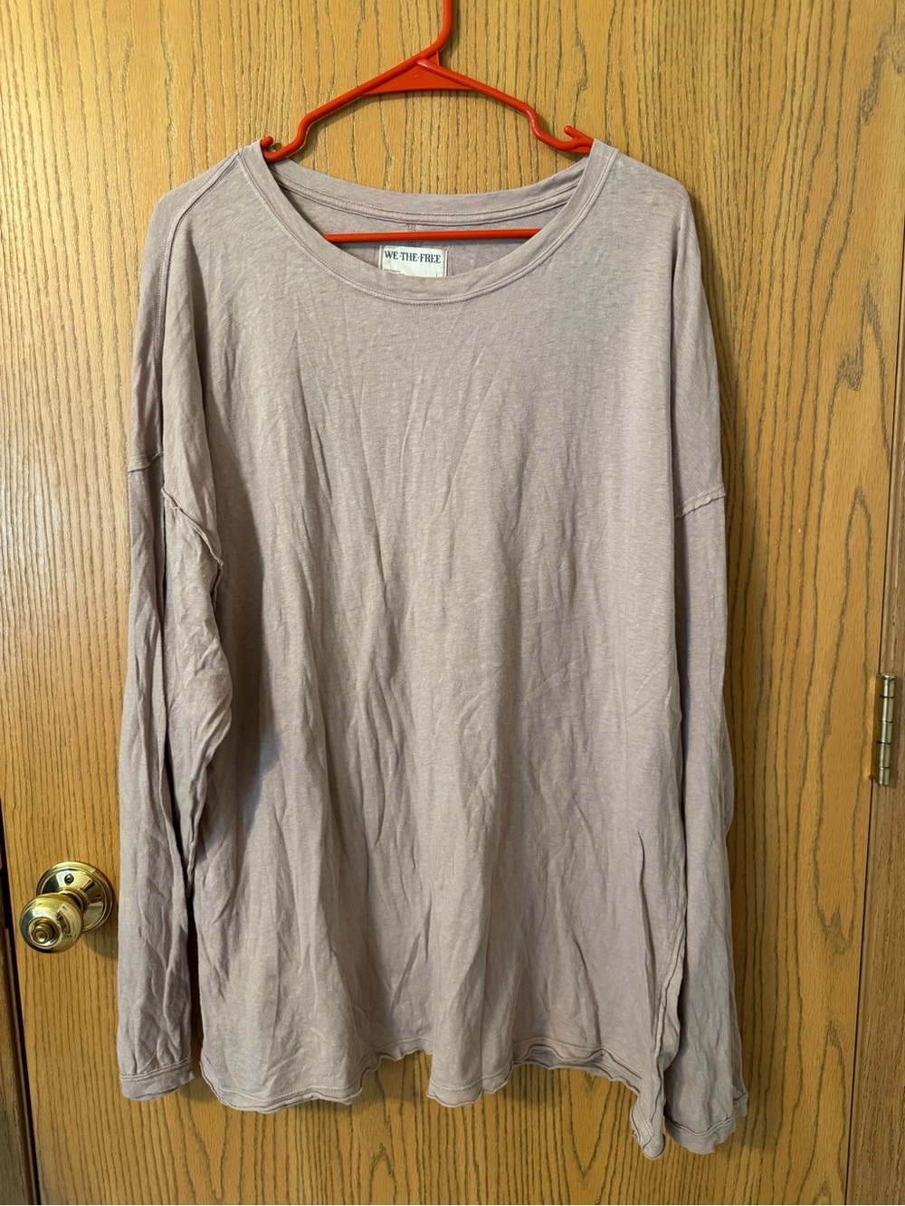 Free People "We The Free" Over-Sized Long Sleeve T-Shirt